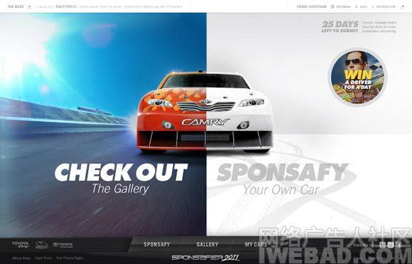 丰田汽车营销:让用户自定义NASCAR比赛汽车