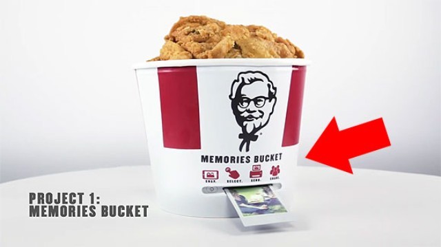 KFC在全家桶上安装了一打印机