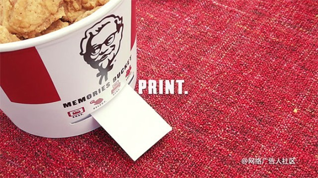 KFC在全家桶上安装了一个打印机