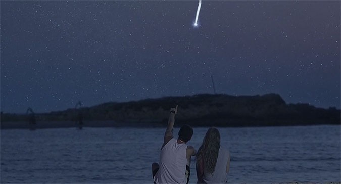 可口可乐以色列创意活动 许愿流星