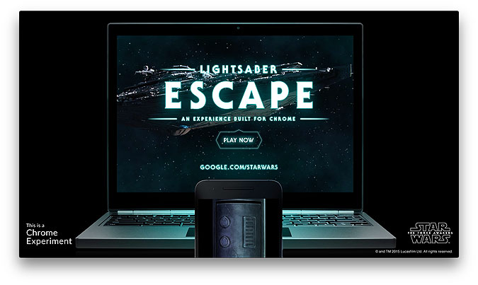 Google星球大战双屏互动创意网站