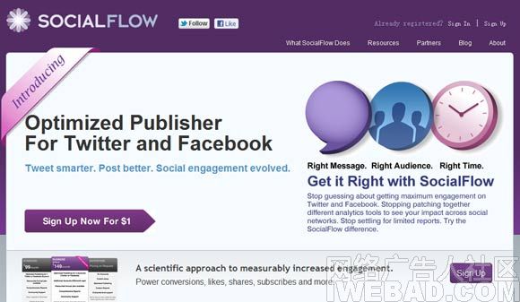 社交信息优化推广公司SocialFlow,开启社交时代的科学营销之门